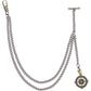 ManChDa Pocket Watch Chain Double Albert Chain T-Bar Watch Chain