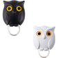 3PCS Owl Key Holder Cute Owl Key Holder Automatic Open Close Eyes Magnetic Night Owl Keying Holder Wall Mounted Owl Key Hooks with Wall Self-Adhesive Tape