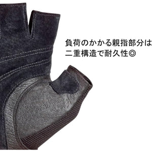 Harbinger Power Non-Wristwrap Workout Weightlifting Gloves with StretchBack Mesh and Leather Palm