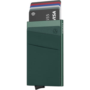 VULKIT Card Holder with Money Pocket Pop Up Wallet RFID Blocking Slim Metal Bank Card Case Holds 5 Cards and Notes