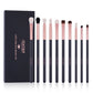 Docolor Eyeshadow Brushes Professional Eye Makeup Brushes Set Eyeshadow Eyeliner Concealer Eyebrow Blending Brushes Eye Make Up Brush Kit with Gift Box (10 Pcs,Black with Rose Gold,Wooden Handles)