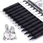 Buy now TWOHANDS Art Pens,Fineliner Ink Pens,Set of 12 Technical Drawing pen,Pigment Pen,Fine Point,Black,Waterproof,for Art Watercolor,Sketching,Anime,Manga, 902188 Black 1 Count (Pack of 12) at indiglob india