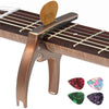 Guitar Capo,TANMUS 3in1 Zinc Metal Capo for Acoustic and Electric Guitars (with Pick Holder and 4Picks),Ukulele,Mandolin,Banjo,Guitar Accessories - Bronze