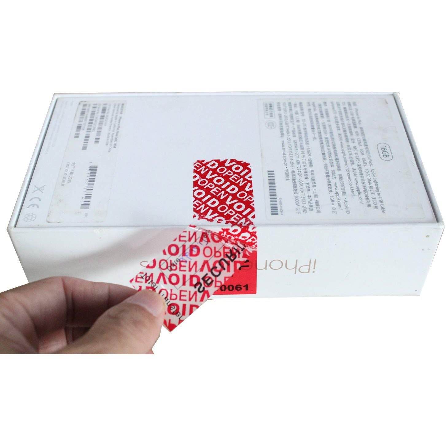 100pcs 100% Total Transfer Tamper Evident Security Warranty Void Stickers/Labels/Seals (Red, 1 x 3.35 Inches, Serial Numbers) - My Store