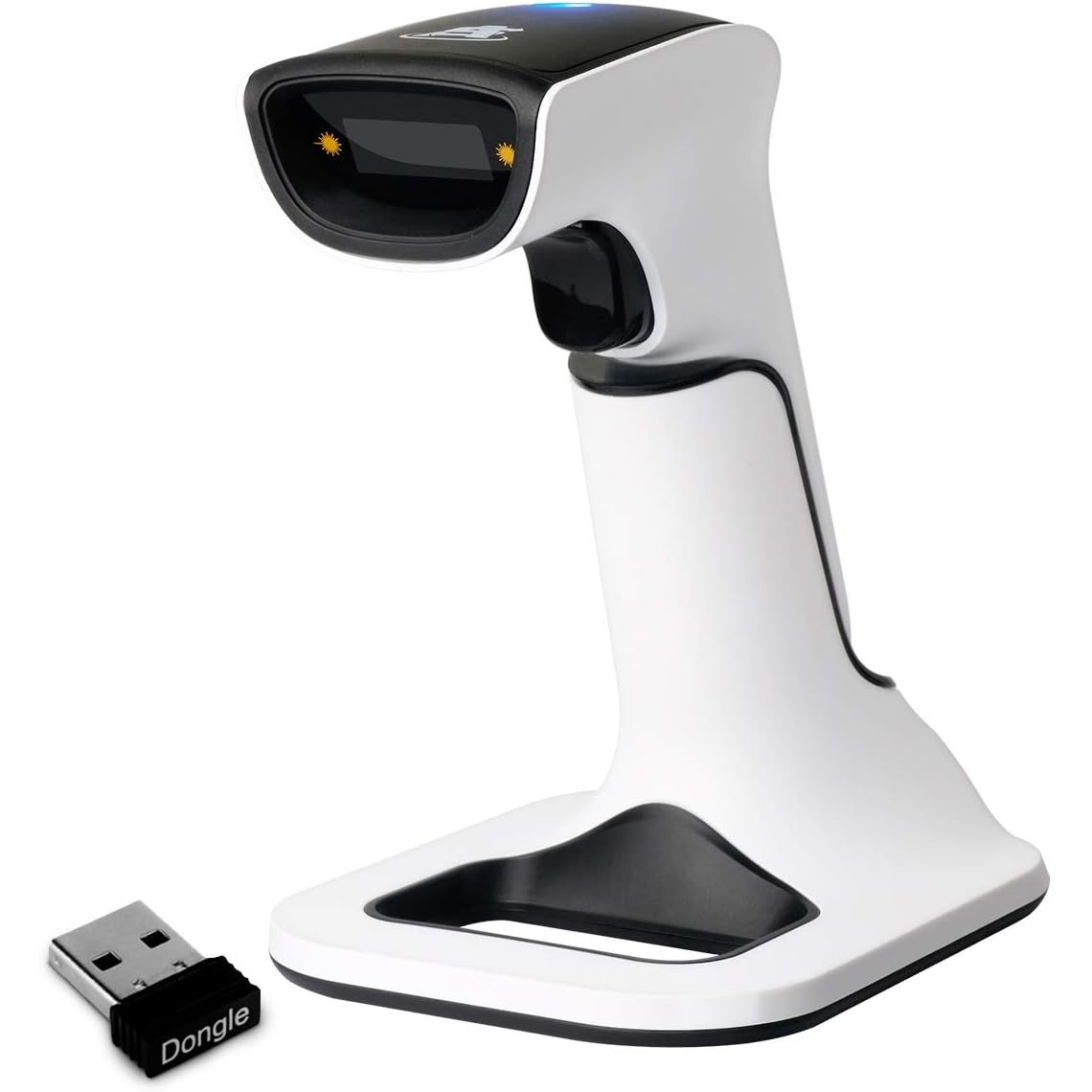 ScanAvenger Wireless Portable 1D&2D with Stand Bluetooth Barcode Scanner: 3-in-1 Handheld Scanner, Rechargeable Battery for Inventory - USB Bar Code/QR Reader (1D&2D with Next Gen Stand)