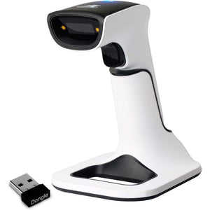 ScanAvenger Wireless Portable 1D&2D with Stand Bluetooth Barcode Scanner: 3-in-1 Handheld Scanner, Rechargeable Battery for Inventory - USB Bar Code/QR Reader (1D&2D with Next Gen Stand)