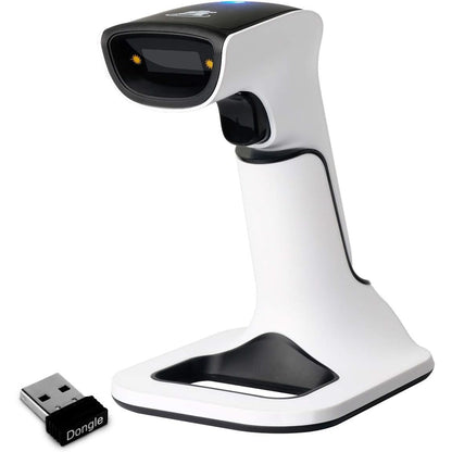 ScanAvenger Wireless Portable 1D&2D with Stand Bluetooth Barcode Scanner: 3-in-1 Handheld Scanner, Rechargeable Battery for Inventory - USB Bar Code/QR Reader (1D&2D with Next Gen Stand)