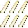 6PCS Ice Tongs Mini Sugar Tongs 4.25Inch Tong for Serving Food Small Serving Tong, Kitchen Tong for Appetizers,Tea Party, Coffee Bar, Desserts by Sunenlyst (Silver and Gold) - Gold