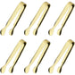 6PCS Ice Tongs Mini Sugar Tongs 4.25Inch Tong for Serving Food Small Serving Tong, Kitchen Tong for Appetizers,Tea Party, Coffee Bar, Desserts by Sunenlyst (Silver and Gold)