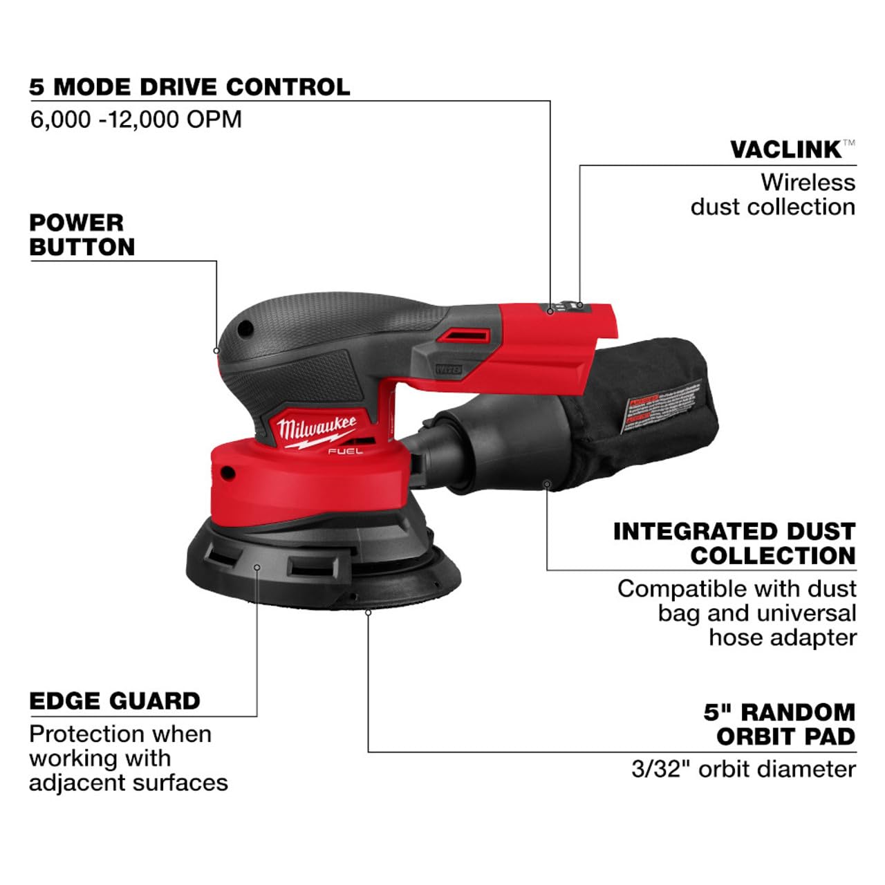 Buy now Milwaukee Electric - M18 Fuel 5 INCH Random Orbital Sander at indiglob india