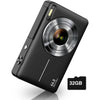 Digital Camera, FHD 1080P Digital Point and Shoot Camera with 16X Zoom Anti Shake, Compact Small Camera for Boys Girls Kids - Black