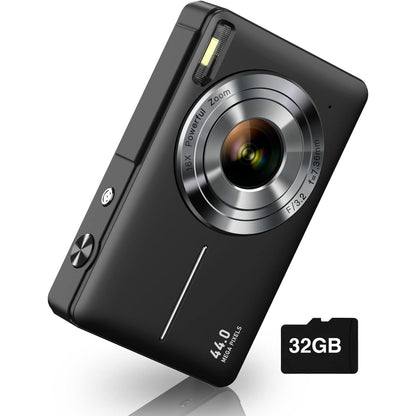 Digital Camera, FHD 1080P Digital Point and Shoot Camera with 16X Zoom Anti Shake, Compact Small Camera for Boys Girls Kids