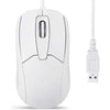 Perixx PERIMICE-209 3 Button USB Wired Mouse - Optical - 1000 DPI - 5.9 Ft Cable - Black - White