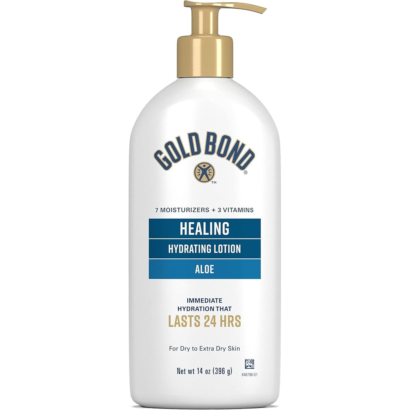 Gold Bond Ultimate Healing Skin Therapy Lotion with Aloe, 14 oz., Non-Greasy & Hypoallergenic