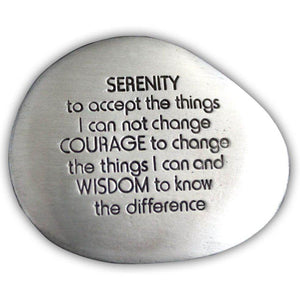 Cathedral Art Serenity Prayer Soothing Stone - Engraved Rock with Inspirational Words, Mindfulness and Meditation Stones for Stress, Worry, and Anxiety, 1-1/2-Inch, Silver - My Store
