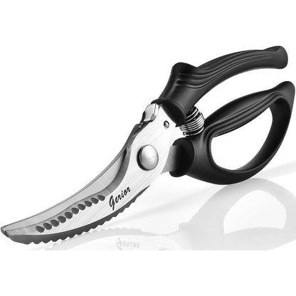 Heavy Duty Poultry Shears - Kitchen Scissors for Cutting Chicken, Poultry, Game, Meat - Chopping Vegetable - Spring Loaded