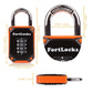 Buy now Gym Locker Lock - 4 Digit, Heavy Duty, Hardened Stainless Steel, Weatherproof and Outdoor Combination Padlock - Easy to Read Numbers - Resettable and Cut Proof Combo Code - 1 Pack Orange at indiglob india