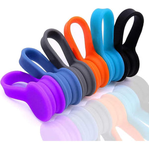 6 Pack Magnetic Twist Ties, Viaky Multicolor Magnet Keeper Bands Winder Wrap Straps Cable Clips Cord Organizer for Earphones/USB Cable/Bookmarks/Keychain/Cable Management