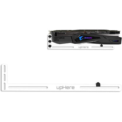 upHere Graphics Card GPU Brace Support Video Card Sag Holder/Holster Bracket, Anodized Aerospace Aluminum, Single or Dual Slot Cards (Black),GL05(not Support 3080 ti)