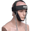 Hawk Sports Neck Harness for Men and Women with Adjustable Neck Strap and 30" Steel Chain for Safely Lifting Weights Up to 150 lbs., Neck Exercise Equipment for Muscle Growth and Strength Training - Black