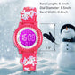 Venhoo Kids Watches 3D Cartoon Waterproof 7 Color Lights Toddler Wrist Digital Watch with Alarm Stopwatch for 3-10 Year Girls Little Child