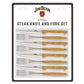 Jim Beam Set of 8 Ideal, Chicken, Pork and More-Steak Knives and Forks Made of Stainless Steel Blade and Contoure, Medium, Light Brown, JB0208