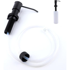 Sink Soap Dispenser Pump Black Built in Kitchen Counter Dish Soap Dispenser with 41" Extension Tube/17 Oz Bottle for Bathroom Under Sink Hand Soap Lotion Pump