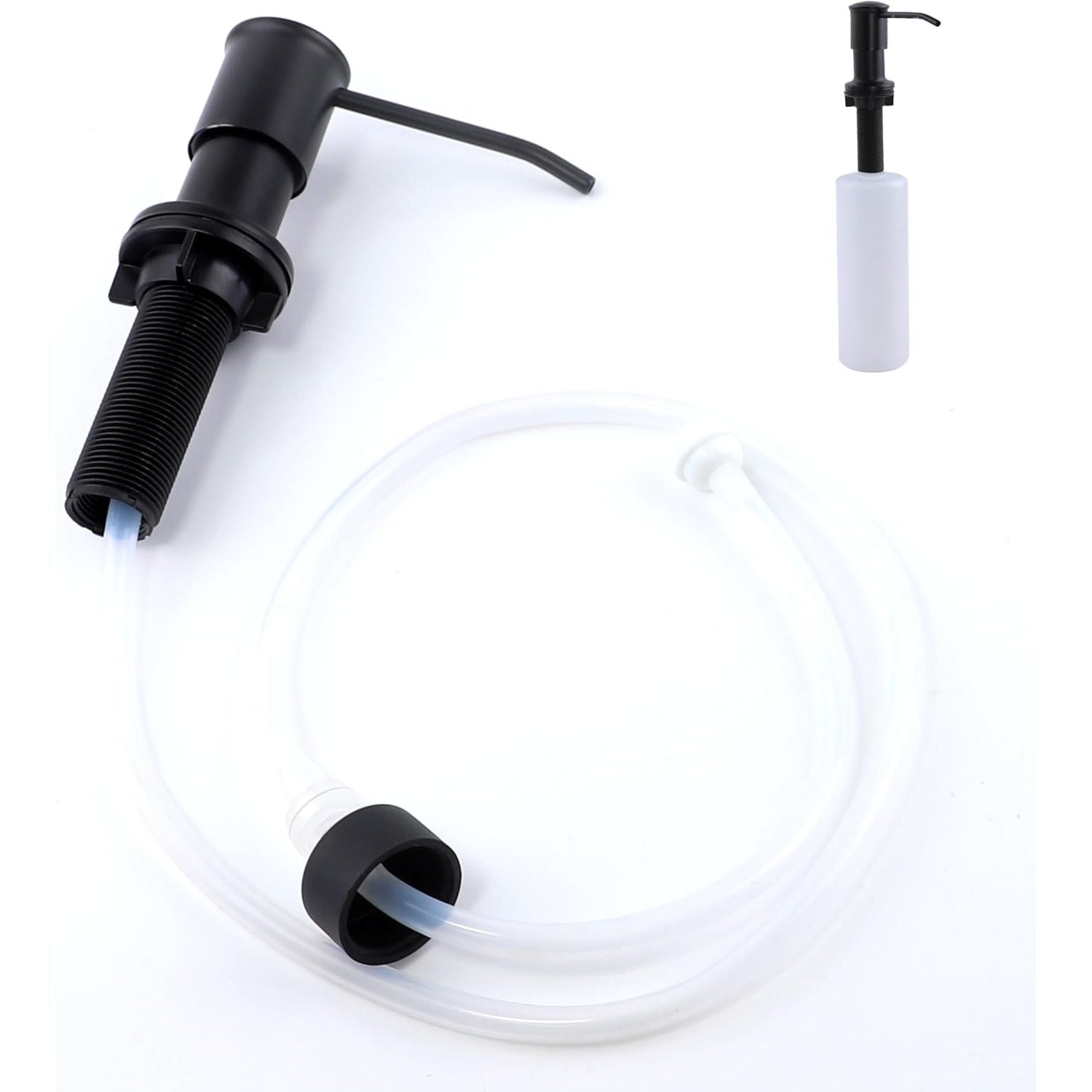 Buy now Sink Soap Dispenser Pump Black Built in Kitchen Counter Dish Soap Dispenser with 41" Extension Tube/17 Oz Bottle for Bathroom Under Sink Hand Soap Lotion Pump Black at indiglob india