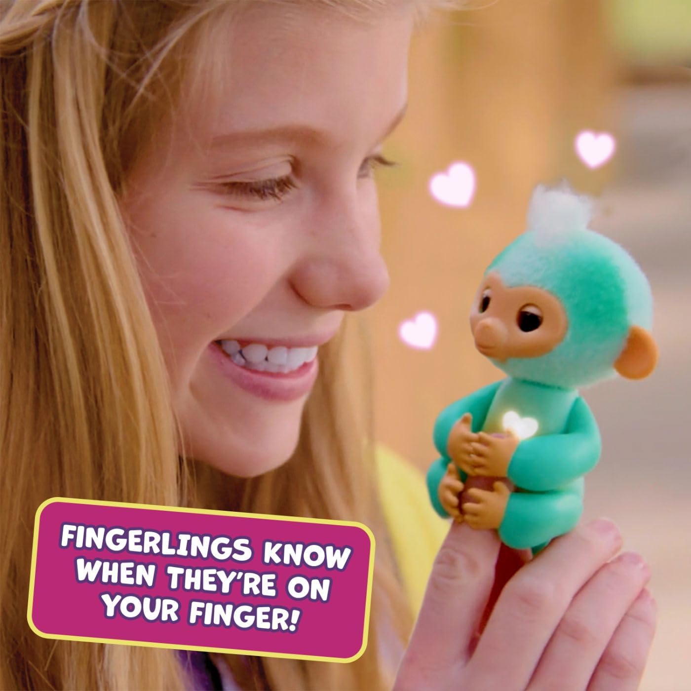 Buy now Fingerlings 2023 NEW Interactive Baby Monkey Reacts to Touch – 70+ Sounds & Reactions – Charli (Purple) at indiglob india