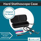 caseling Stethoscope Case For 3M Littmann Classic III, Lightweight II S.E, Cardiology IV Diagnostic, MDF Acoustica - Hard Case for Medical Tools with Pocket for Nurse Accessories - EVA Nursing Holder
