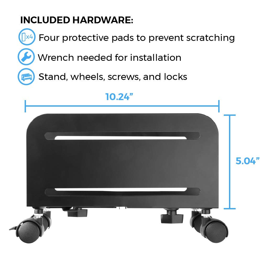 Buy now HumanCentric Adjustable PC Stand for Floor, Computer Tower, Adjustable PC Holder, CPU Rolling Cart, for Gaming & Desktop Computers, Under Desk, Fits Computer Cases 4.7" to 8.2" up to 22lbs at indiglob india