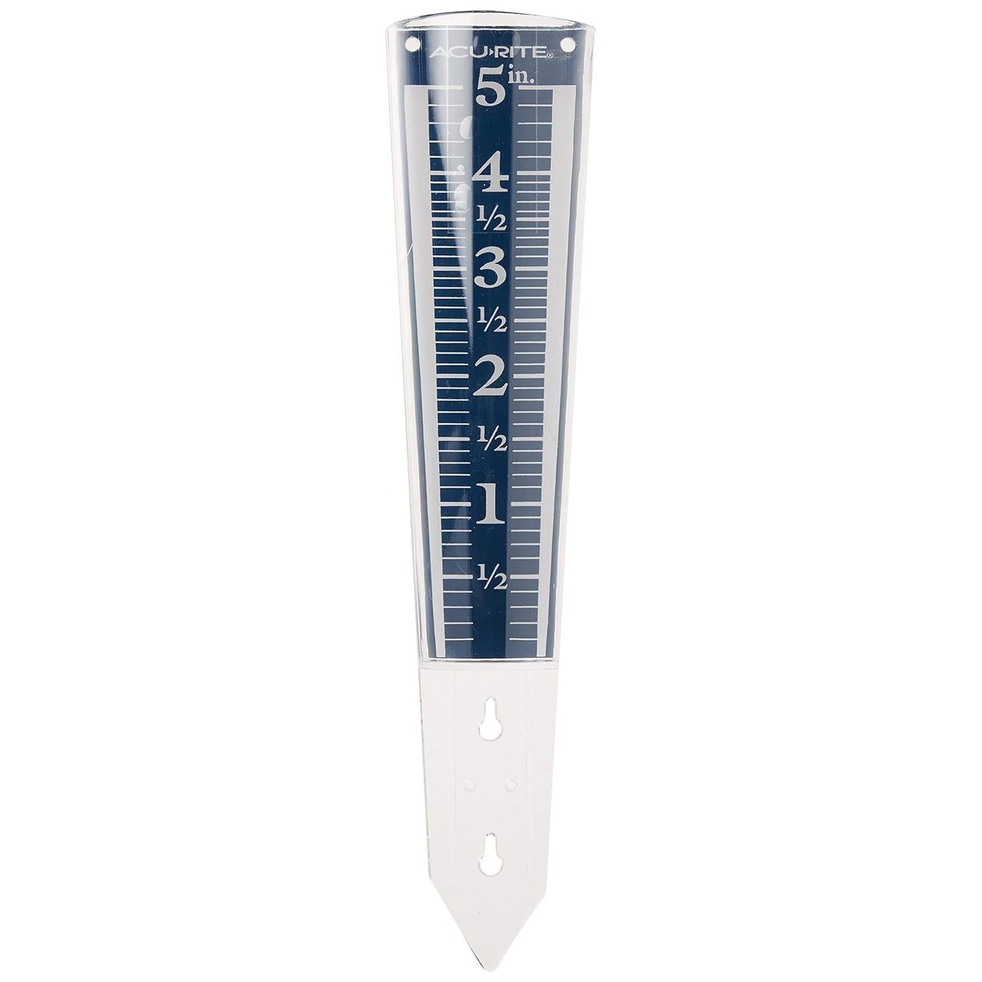 AcuRite 5" Capacity Easy-to-Read Magnifying Rain Gauge, Acrylic (00850A3)