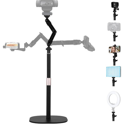 AceTaken Extendable Webcam Stand,Tabletop Webcam Holder Compatible with Logitech C920s StreamCam C930 C922 C615 C925e Brio and Cell Phones