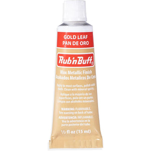 AMACO Rub n Buff Wax Metallic Finish - Rub n Buff Gold Leaf 15ml Tube - Versatile Gilding Wax for Finishing Furniture Antiquing and Restoration - Rub and Buff Colors Single Tube