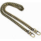 Model Worker DIY Iron Flat Chain Strap Handbag Chains Purse Chain Straps Shoulder Cross Body Replacement Straps with Metal Buckles (55", Gold)