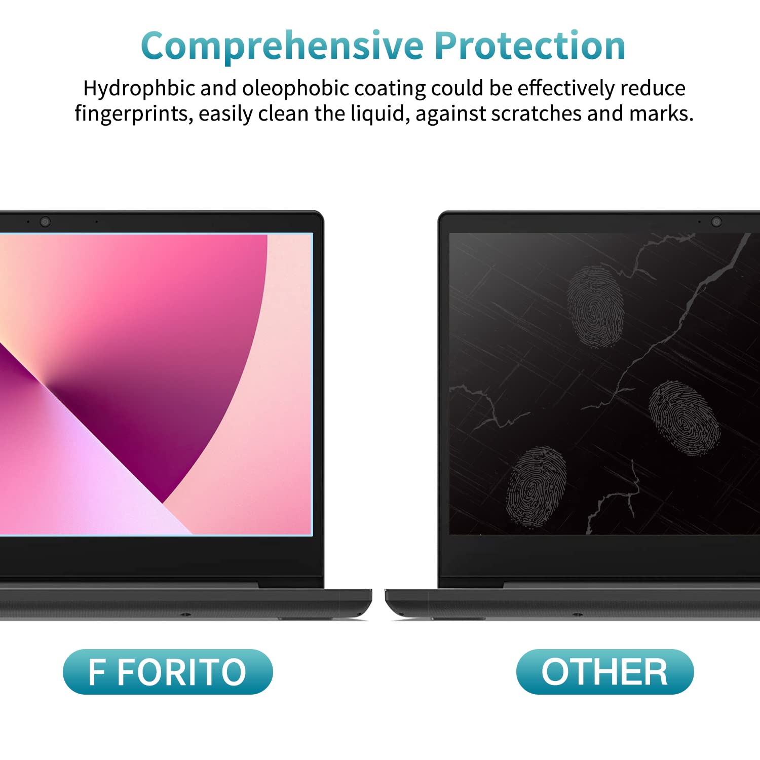 Buy now F FORITO 2-Pack 15.6 Inch Anti Blue Light Laptop Screen Protector, Eye Protection Anti Glare Matte Computer Screen Cover for 15.6" Laptop with 16:9 Aspect Ratio, Reduce Eye Strain and Touch Sensitive at indiglob india