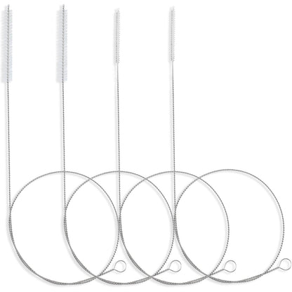 40 Inches Brush Cleaner for Cleaning Straw, Kegerator, Feeding Tube, Siphon Hose, Sunroof Drain, Refrigerator Drain, 4PCS (White)
