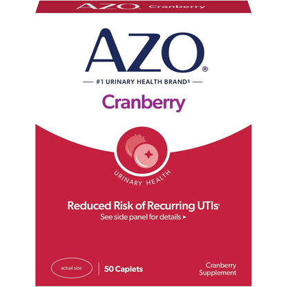 AZO Cranberry Pills for Urinary Tract Health for Women and Men, Adult Cranberry Supplement, Sugar-free, Non-GMO, 50 Softgel Capsules