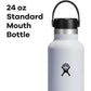 Hydro Flask Water Bottle - Insulated Stainless Steel - Non Spill, Leakproof in 24 Oz White