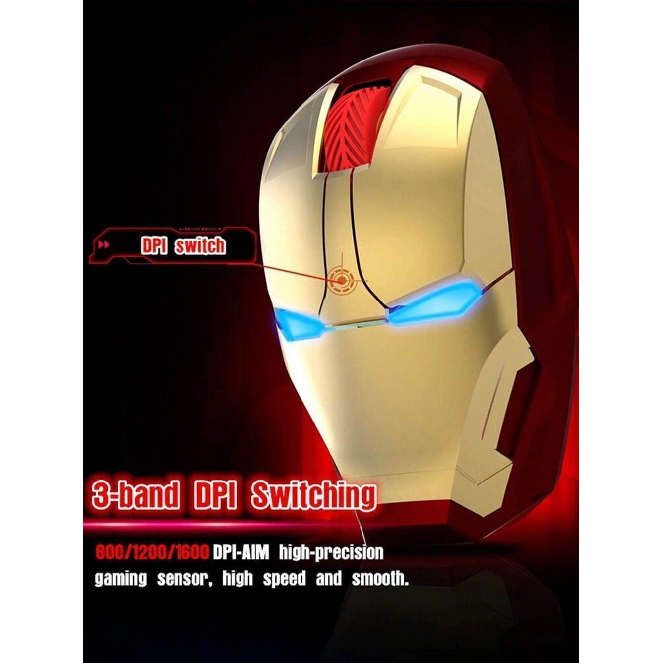 Bever Wireless Mouse Cool Mouse 2.4 G Portable Mobile Computer Click Silent Mouse Optical Mice with USB Receiver, Multi-Color Choosing for Notebook PC Laptop Computer (Gold) - My Store