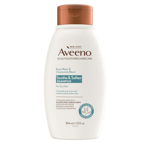 Aveeno Scalp Soothing Rose Water Chamomile Blend Shampoo, Fresh, 12 Fl Oz