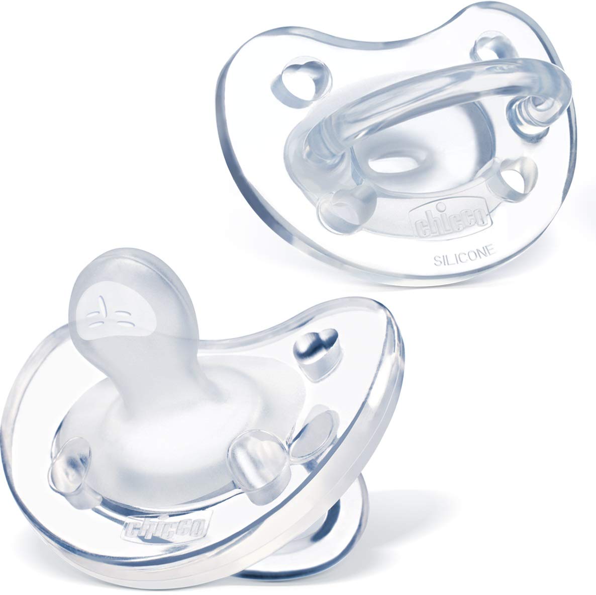 Buy now Chicco PhysioForma Silicone Orthodontic Pacifier, 0-6m | 100% Soft Silicone | Supports Breathing & Oral Development | Satin-Textured Nipple | Includes Sterilizing Case | BPA Free | Blue/Green, 2pk 0 to 6 months Clear Two Pack 2 Count (Pack of 1) at indiglob india