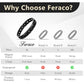 Feraco Mens Magnetic Bracelet, Effective Titanium Steel Magnet Bracelets with Sizing Tool, Black