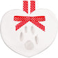 Pearhead Clay Pawprint Christmas Ornament, Pet Owner Holiday Gift, Dog or Cat Paw Print Keepsake, DIY Pawprint Hanging Ornament, Classic Red Ribbon