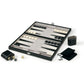 Mainstreet Classics by GLD Products Pennsylvania Ave Backgammon Board Game Set , Black/White/Wood/Gry, 16 - 20 inches