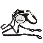Buy now EXPAWLORER Dual Retractable Dog Leash - Double-Head Lockable Extendable Pet Leash - 16FT Reflective Nylon Ribbon - 360 Tangle-Free for Two Dogs Walking Training at indiglob india