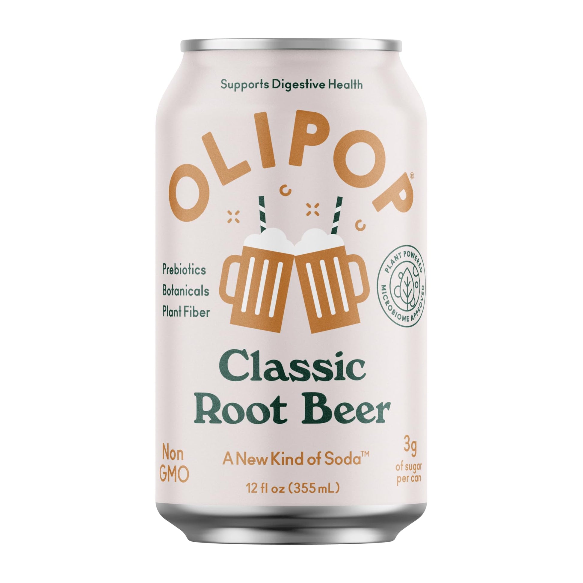 Buy now OLIPOP Prebiotic Soda Pop, Classic Root Beer, Prebiotics, Botanicals, Plant Fiber, 12 fl oz (4 Cans) at indiglob india