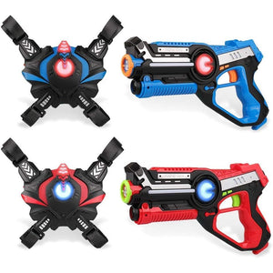 Laser Blaster Infrared Lazer Tag Game for Boys Age 6-12, 2 Player Set with Vests