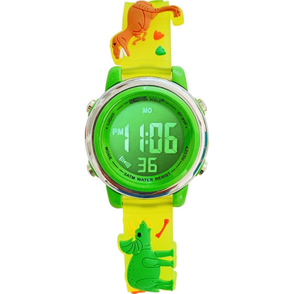 Preschool Collection Kids Digital Light Up Watch - Monster Trucks, Dinosaurs, Shark, Unicorn, Butterfly, Spider - Girls, Boys, Children, School