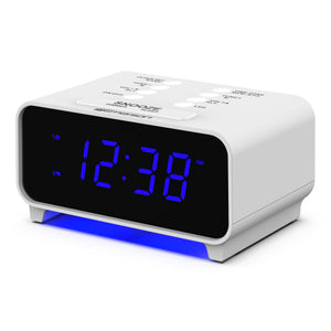 Buy now Emerson CKS1500 SmartSet Dual Alarm Clock Radio with AM/FM, 0.9” Blue LED Display, 4-Level Dimmer, Blue Accent Light, Sleep Timer & Auto Time Setting at indiglob india